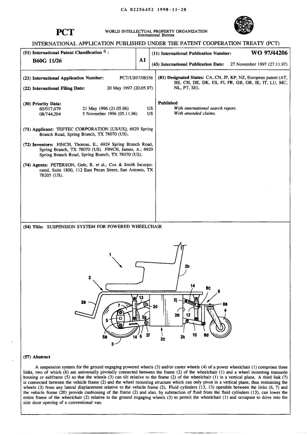 Canadian Patent Document 2256452. Abstract 19981120. Image 1 of 1