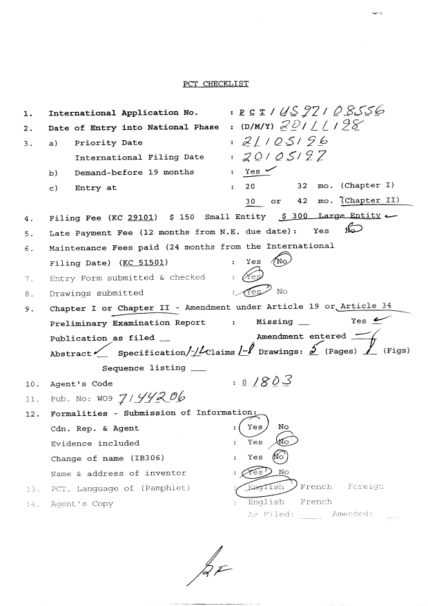 Document de brevet canadien 2256452. PCT 19981120. Image 1 de 21