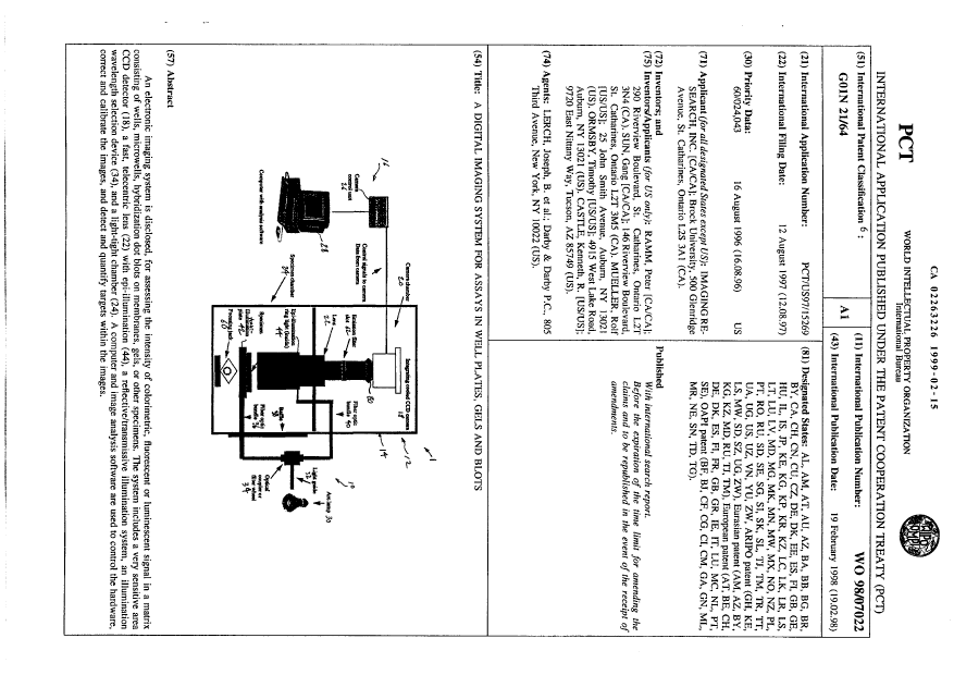 Canadian Patent Document 2263226. Abstract 19990215. Image 1 of 1