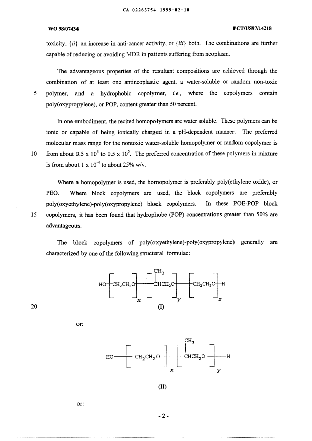 Canadian Patent Document 2263754. Description 19990210. Image 2 of 10