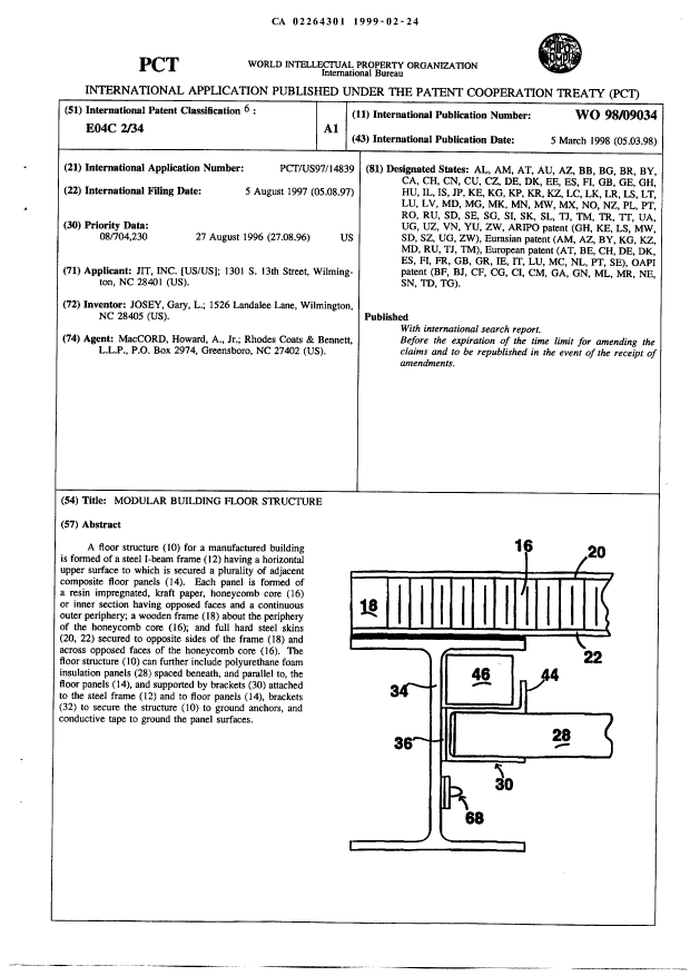 Canadian Patent Document 2264301. Abstract 19990224. Image 1 of 1