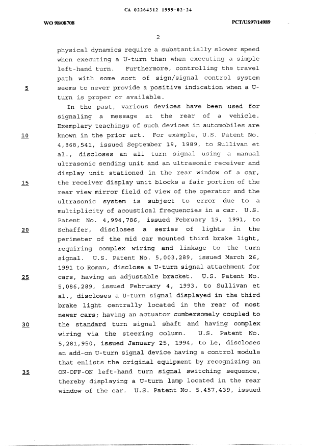 Document de brevet canadien 2264312. Description 19990224. Image 2 de 8