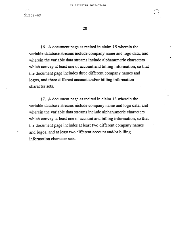 Canadian Patent Document 2265748. Prosecution-Amendment 20050720. Image 7 of 7