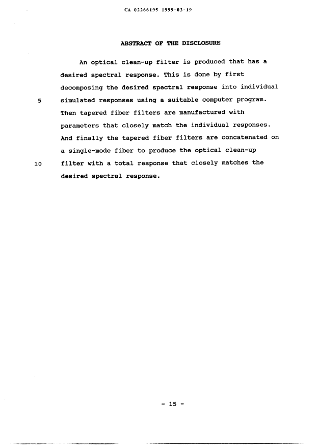 Document de brevet canadien 2266195. Abrégé 19990319. Image 1 de 1