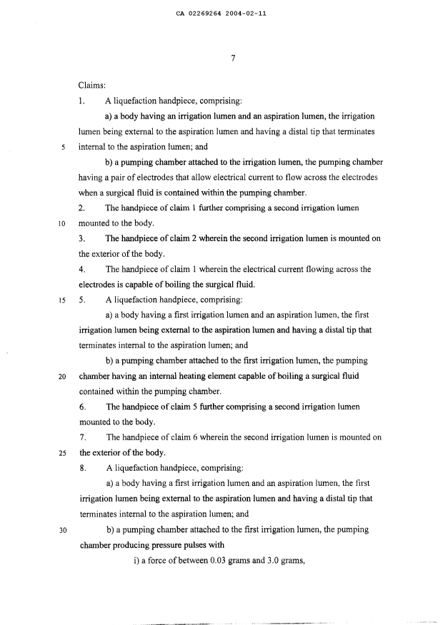 Document de brevet canadien 2269264. Revendications 20040211. Image 1 de 2