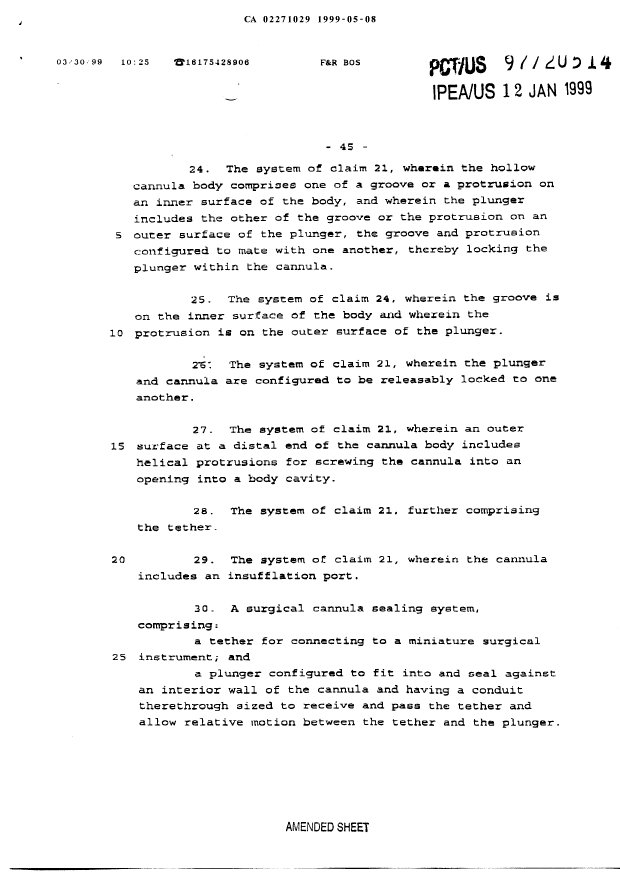 Canadian Patent Document 2271029. Prosecution-Amendment 19990508. Image 3 of 3