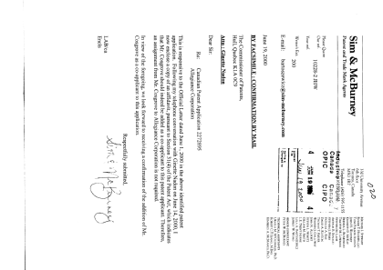 Canadian Patent Document 2272895. Correspondence 19991219. Image 1 of 2