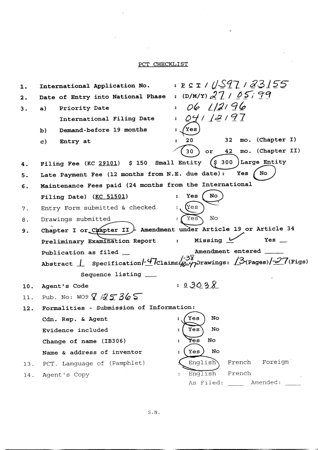 Document de brevet canadien 2273053. PCT 19990527. Image 1 de 4