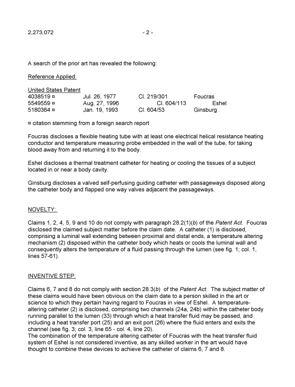 Canadian Patent Document 2273072. Prosecution-Amendment 20050829. Image 2 of 3