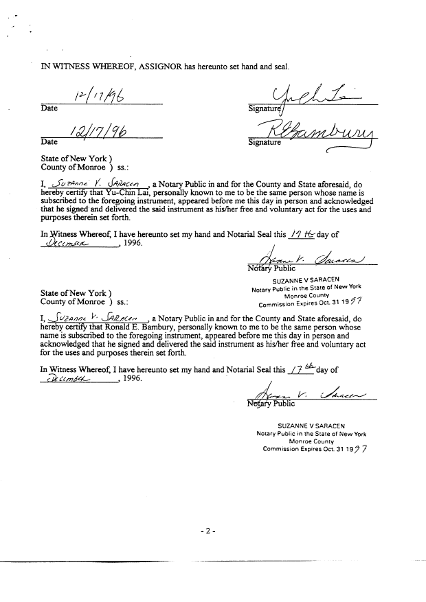 Document de brevet canadien 2274762. Cession 19990811. Image 5 de 5