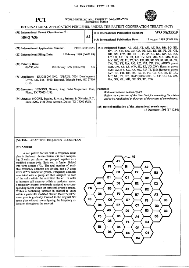Canadian Patent Document 2279883. Abstract 19990805. Image 1 of 1
