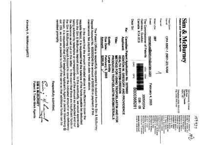 Canadian Patent Document 2279902. Fees 20041204. Image 1 of 1