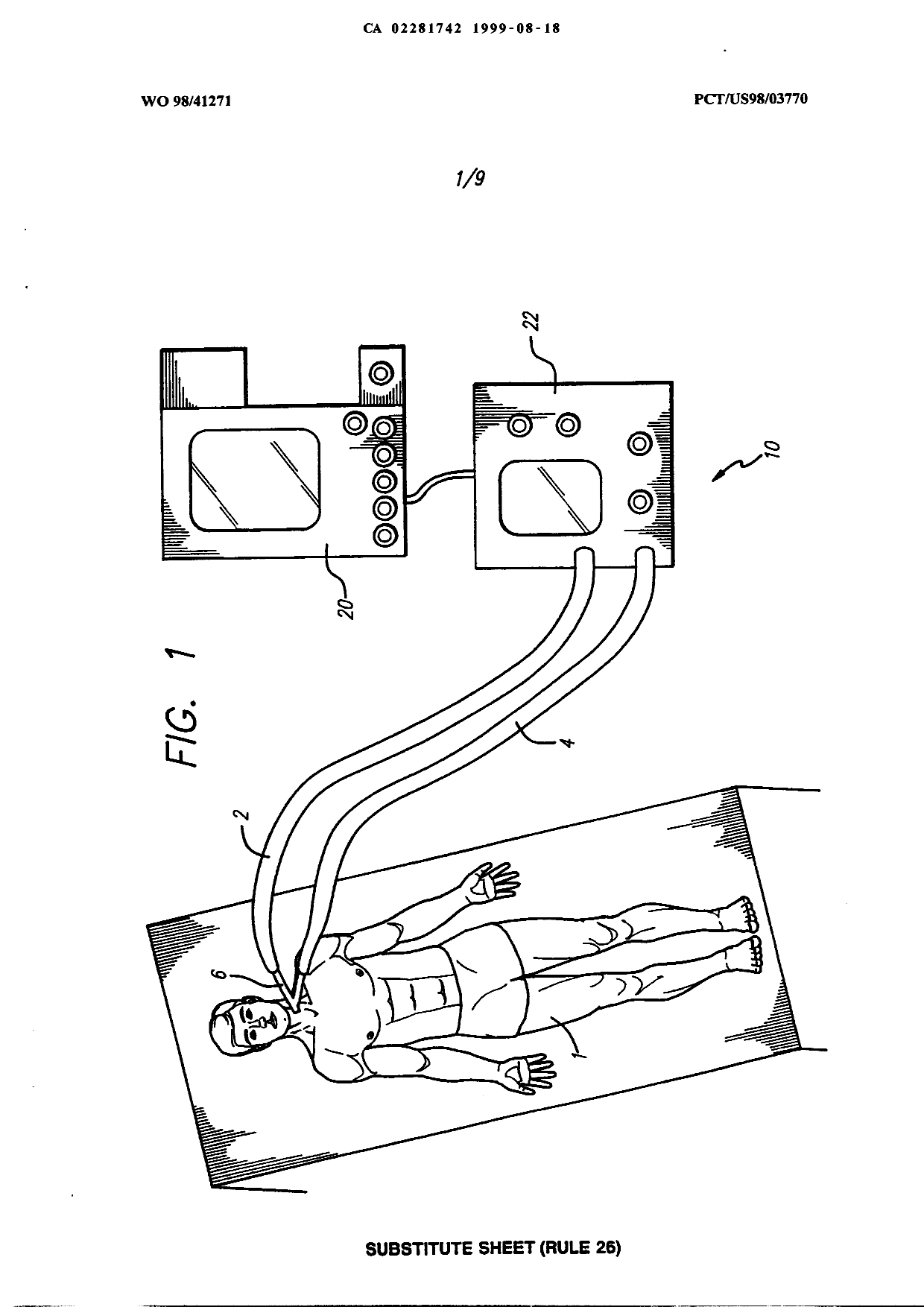 Canadian Patent Document 2281742. Drawings 19990818. Image 1 of 9