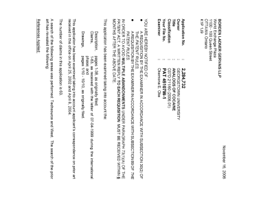 Canadian Patent Document 2284732. Prosecution-Amendment 20051216. Image 1 of 5