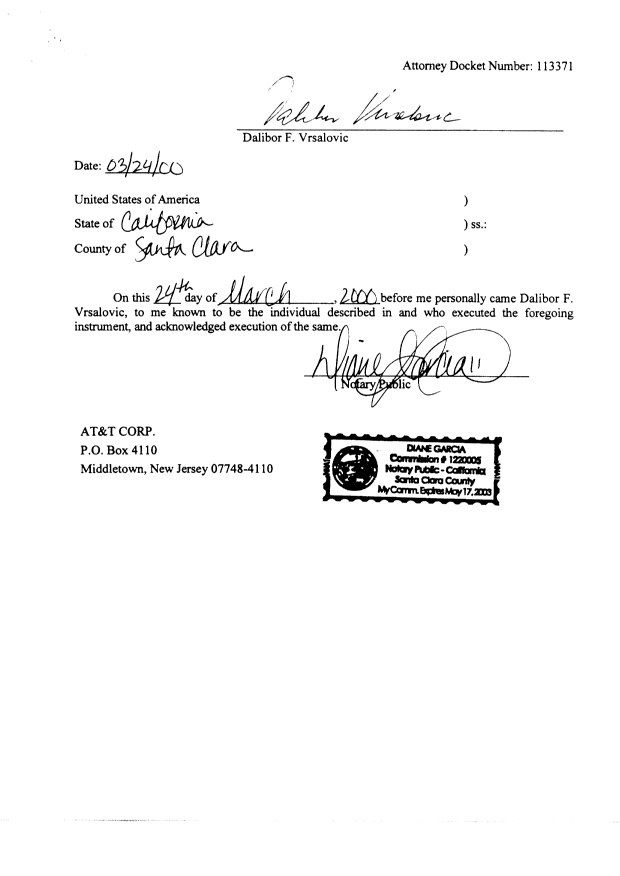 Document de brevet canadien 2287813. Cession 20001013. Image 11 de 11