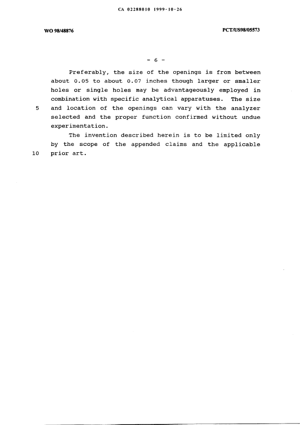 Document de brevet canadien 2288010. Description 20060901. Image 6 de 6