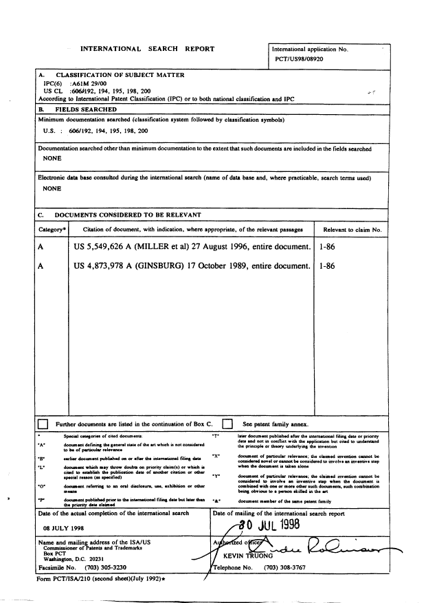 Document de brevet canadien 2289797. PCT 19991102. Image 6 de 6