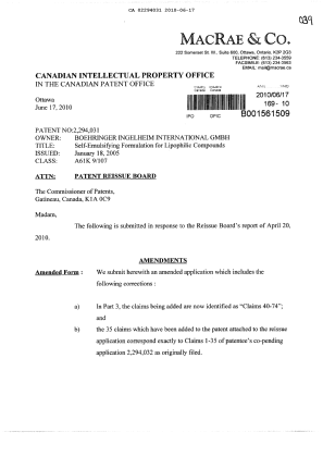 Document de brevet canadien 2294031. Poursuite-Amendment 20091217. Image 1 de 50