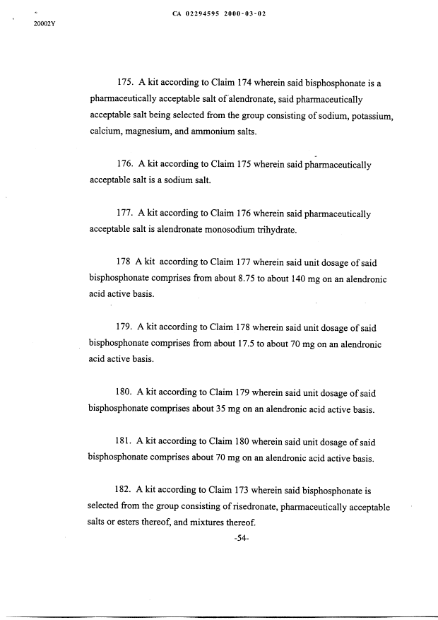 Canadian Patent Document 2294595. Prosecution-Amendment 19991202. Image 61 of 62