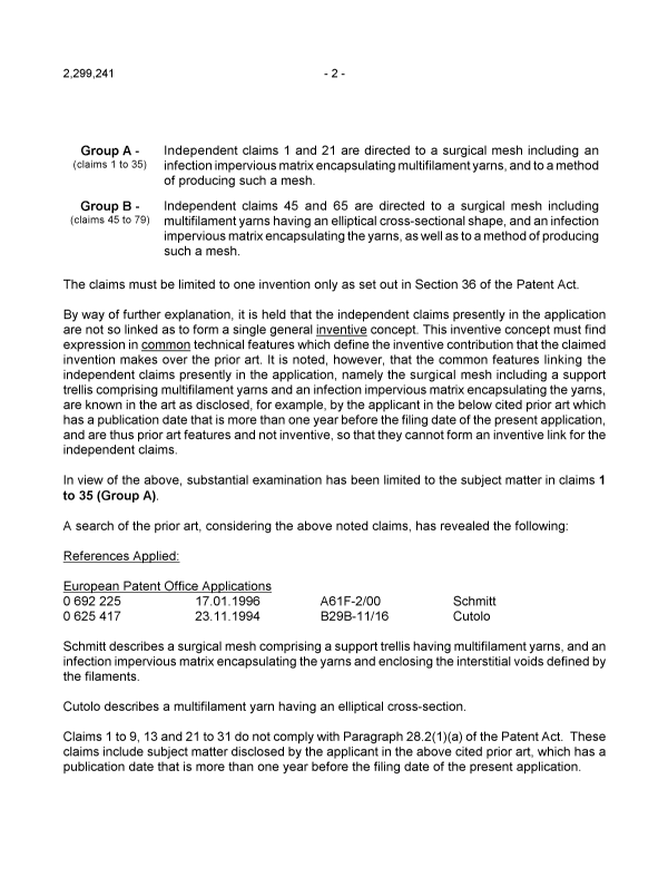 Document de brevet canadien 2299241. Poursuite-Amendment 20040216. Image 2 de 3