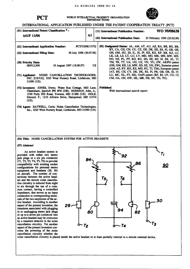 Document de brevet canadien 2301254. Abrégé 20000216. Image 1 de 1