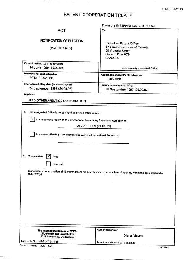 Document de brevet canadien 2303187. PCT 19991209. Image 2 de 8