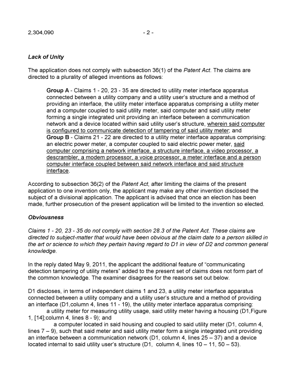 Canadian Patent Document 2304090. Prosecution-Amendment 20110531. Image 2 of 4