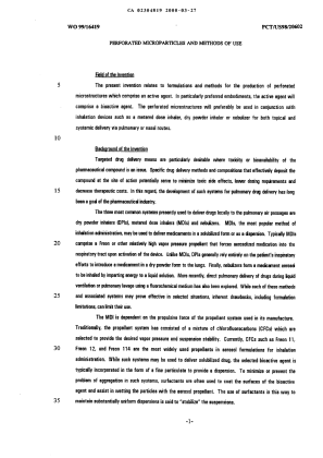 Canadian Patent Document 2304819. Description 19991227. Image 1 of 65