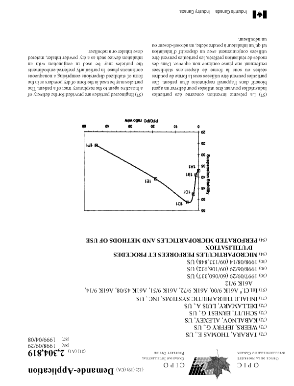 Document de brevet canadien 2304819. Page couverture 19991231. Image 1 de 1