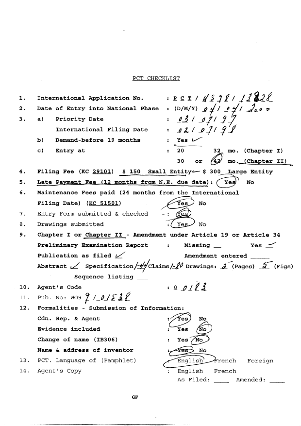 Document de brevet canadien 2306346. PCT 20000404. Image 1 de 12