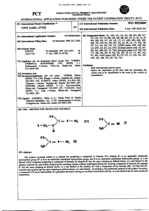 Canadian Patent Document 2307195. Abstract 20000417. Image 1 of 1