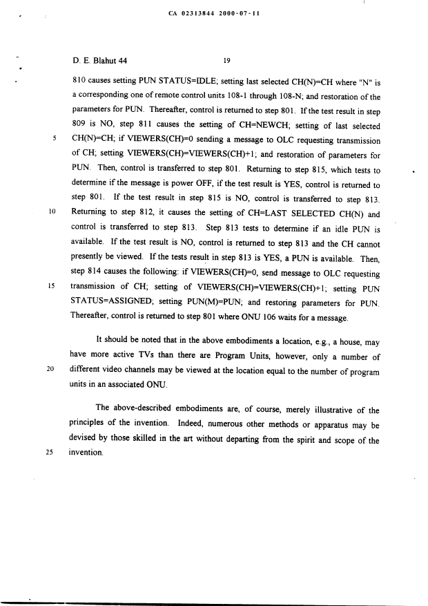 Document de brevet canadien 2313844. Description 19991211. Image 19 de 19