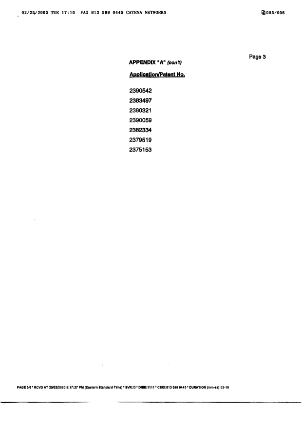 Canadian Patent Document 2314405. Correspondence 20030227. Image 8 of 8