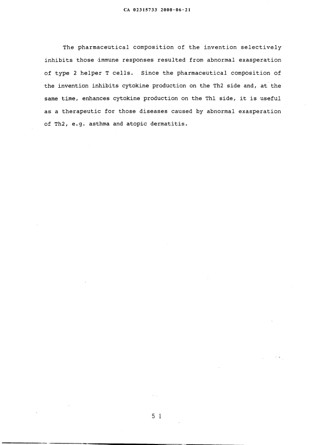 Canadian Patent Document 2315733. Description 20031009. Image 51 of 51