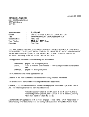Canadian Patent Document 2315802. Prosecution-Amendment 20060126. Image 1 of 2