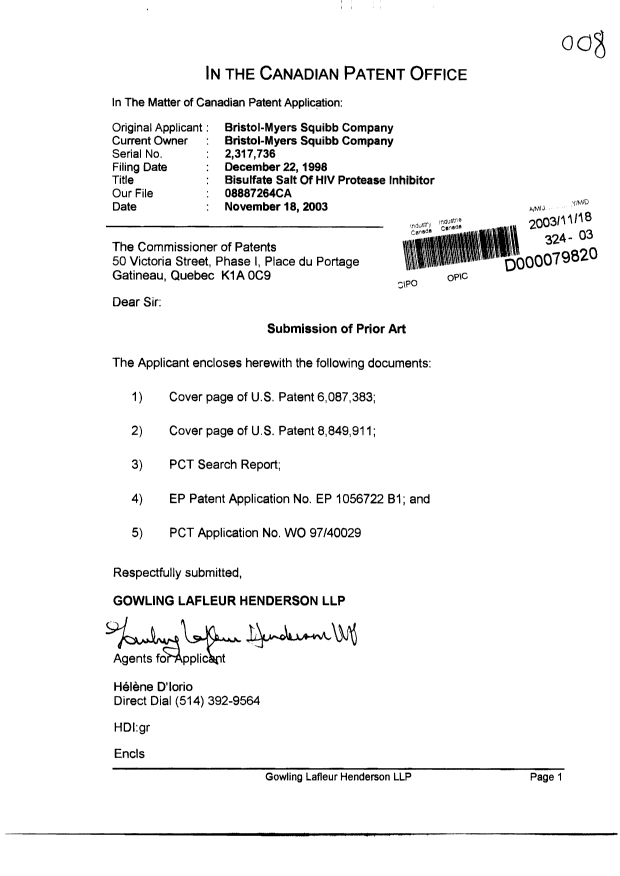 Canadian Patent Document 2317736. Prosecution-Amendment 20021218. Image 1 of 1