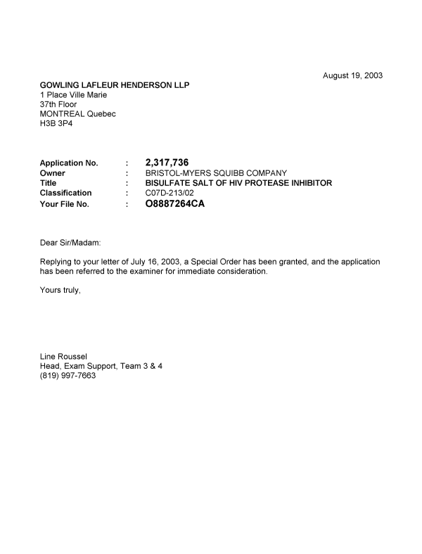 Canadian Patent Document 2317736. Prosecution-Amendment 20021219. Image 1 of 1