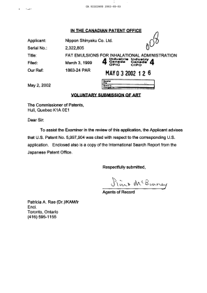 Document de brevet canadien 2322805. Poursuite-Amendment 20020503. Image 1 de 1