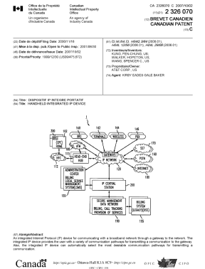 Canadian Patent Document 2326070. Cover Page 20070910. Image 1 of 1