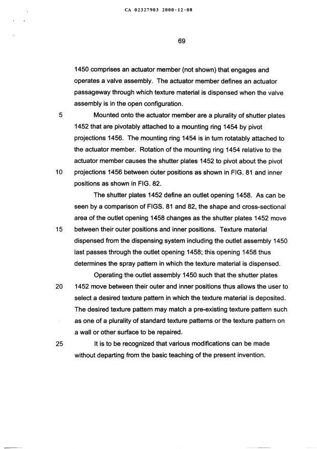 Canadian Patent Document 2327903. Description 20001208. Image 69 of 69