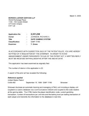Canadian Patent Document 2331238. Prosecution-Amendment 20021203. Image 1 of 4