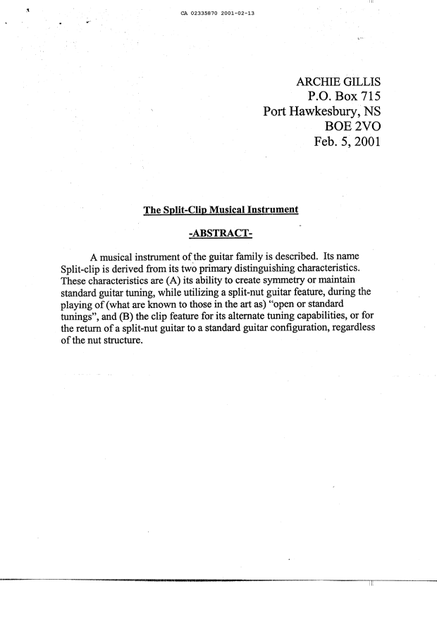 Document de brevet canadien 2335870. Abrégé 20010213. Image 1 de 1