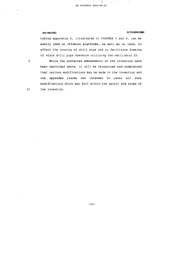 Canadian Patent Document 2335910. Description 20030822. Image 36 of 36
