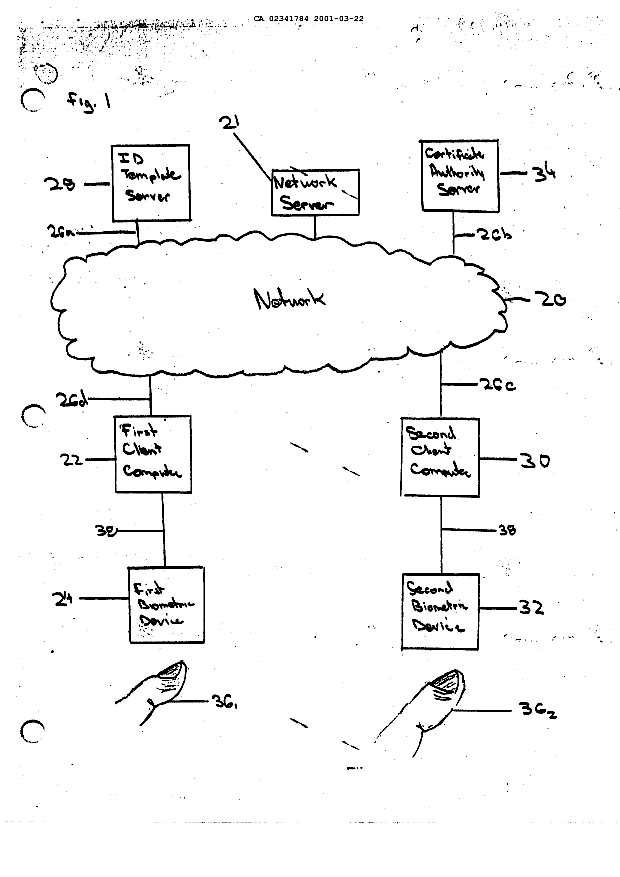 Canadian Patent Document 2341784. Drawings 20010322. Image 1 of 6