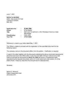 Canadian Patent Document 2341784. Correspondence 20010607. Image 1 of 1