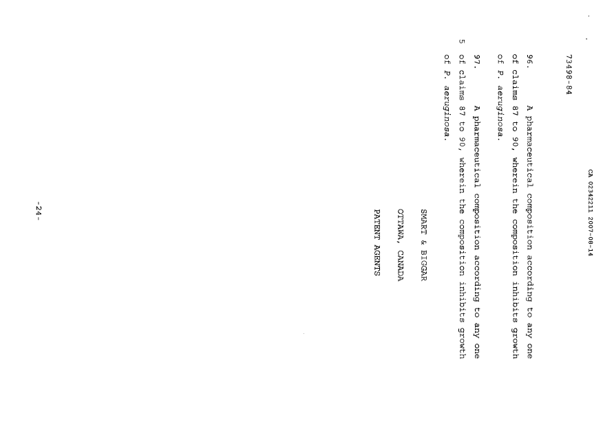 Document de brevet canadien 2342211. Poursuite-Amendment 20061214. Image 15 de 15