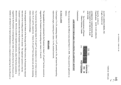 Canadian Patent Document 2342211. Prosecution-Amendment 20071228. Image 1 of 13