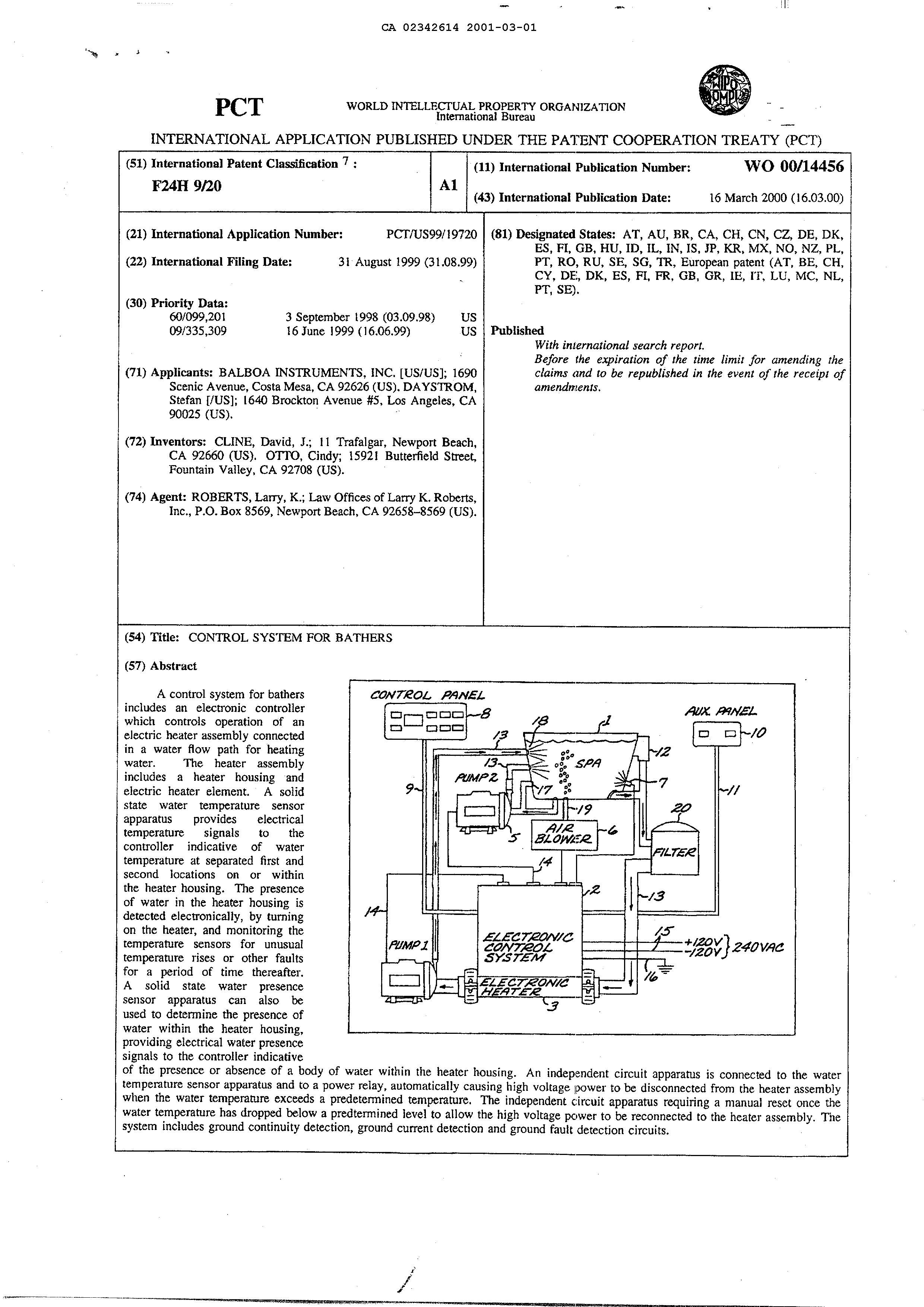 Canadian Patent Document 2342614. Abstract 20010301. Image 1 of 1