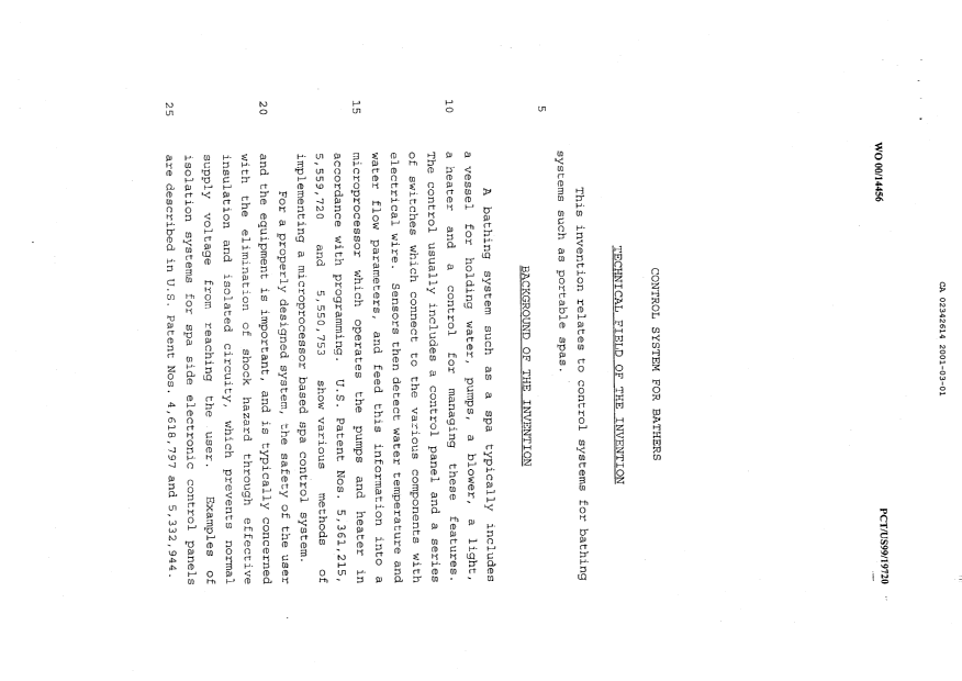 Canadian Patent Document 2342614. Description 20010301. Image 1 of 31