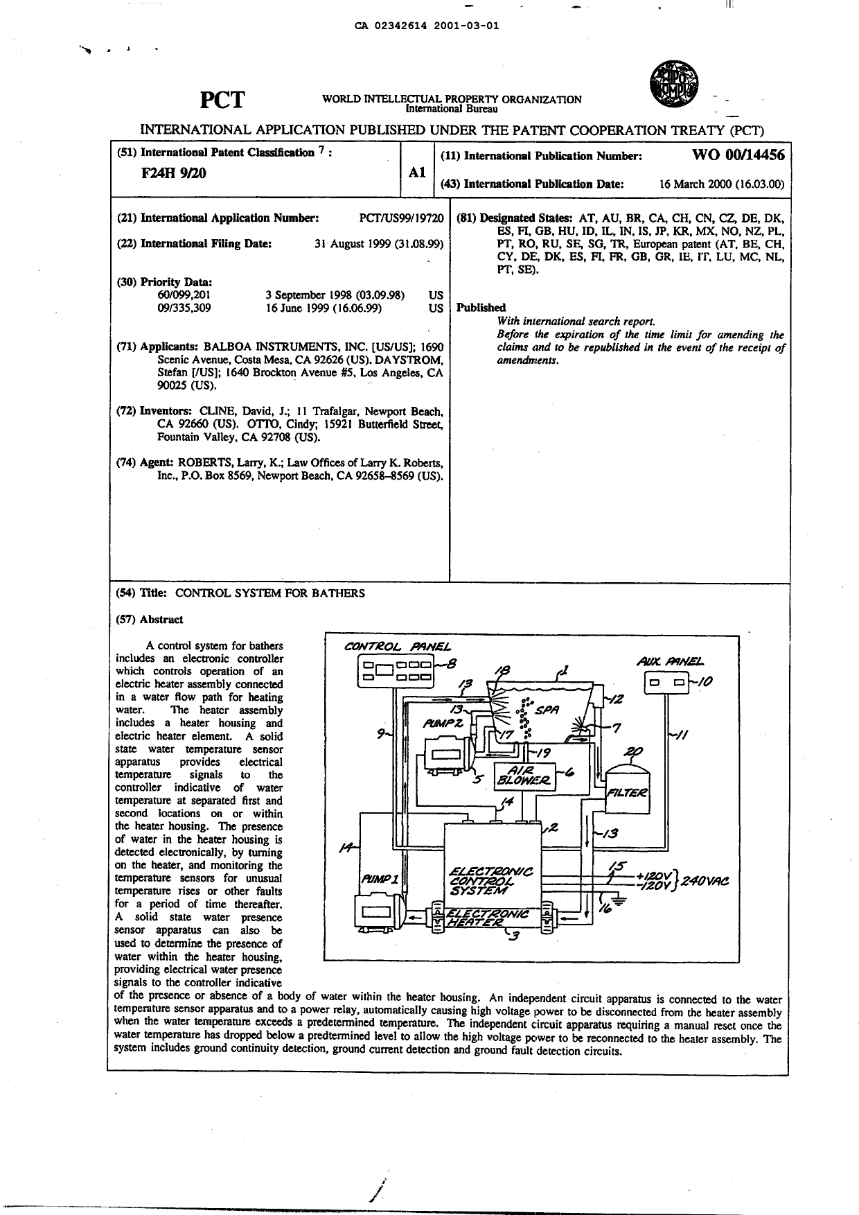 Document de brevet canadien 2342614. Abrégé 20010301. Image 1 de 1